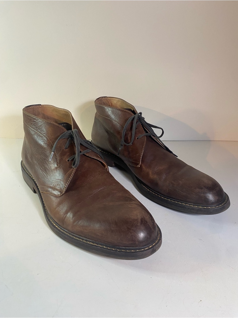 1901 Brown Leather Chukka Ankle Boots Size 11.5